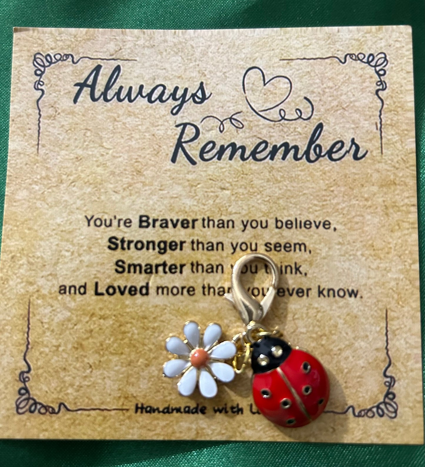 Always Remember Lady Bug Charm