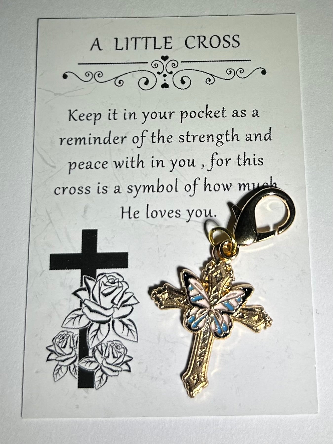 Butterfly/Cross Charm