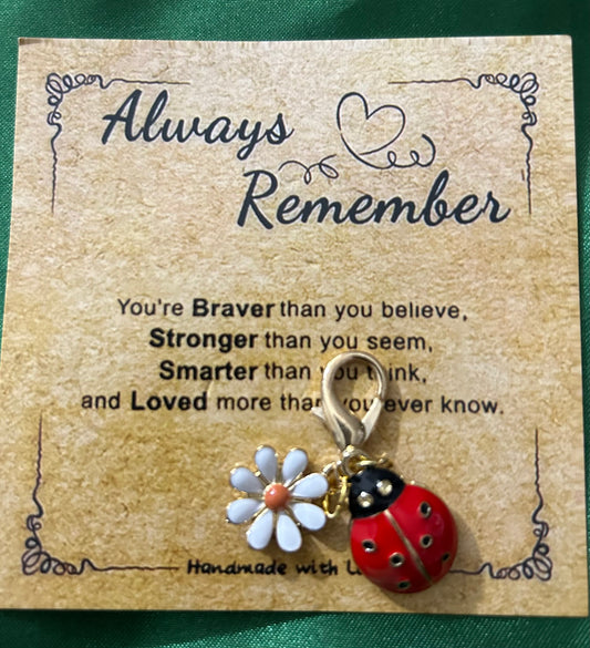 Always Remember Lady Bug Charm