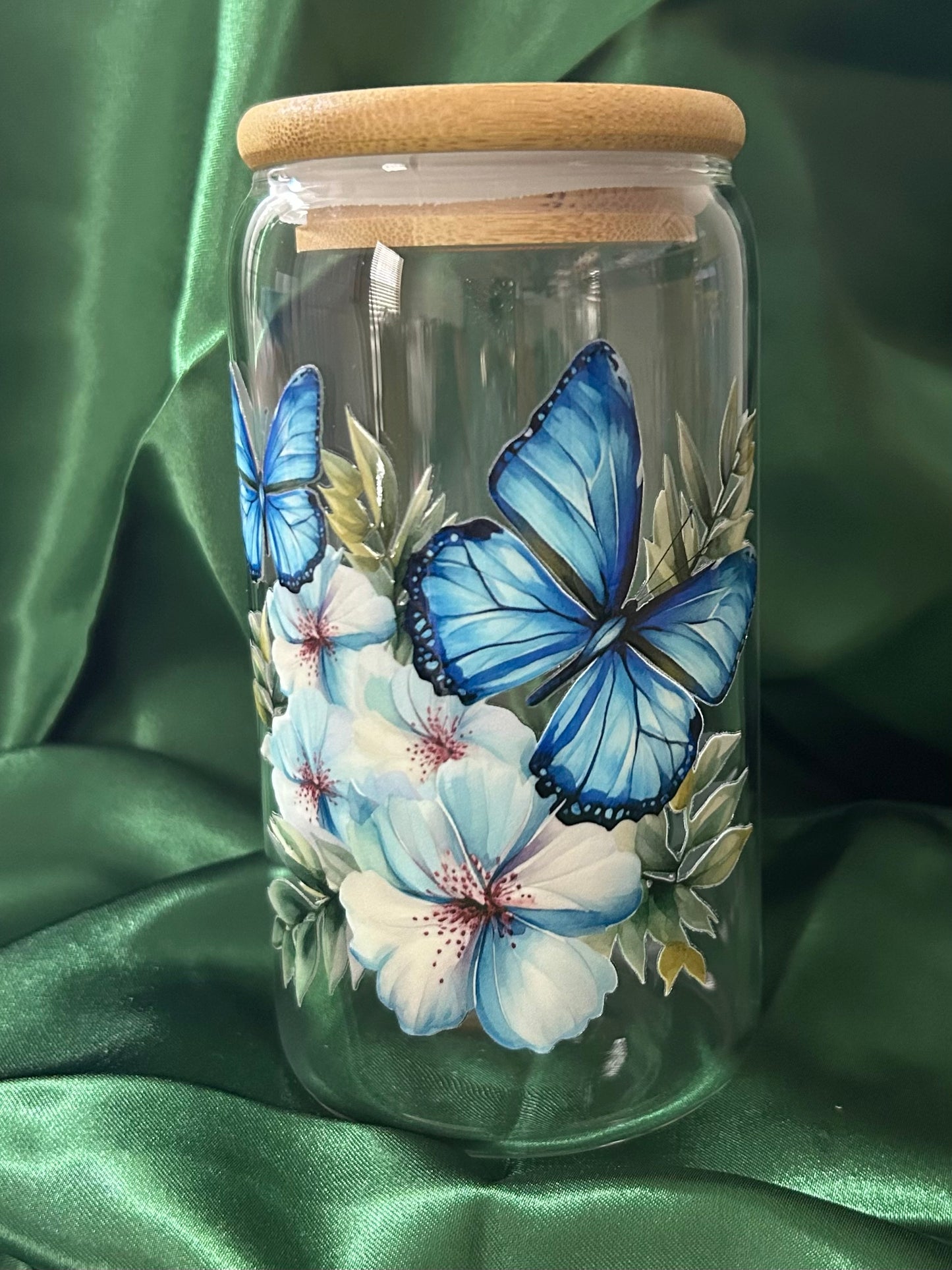 Blue Butterflies/ Flowers