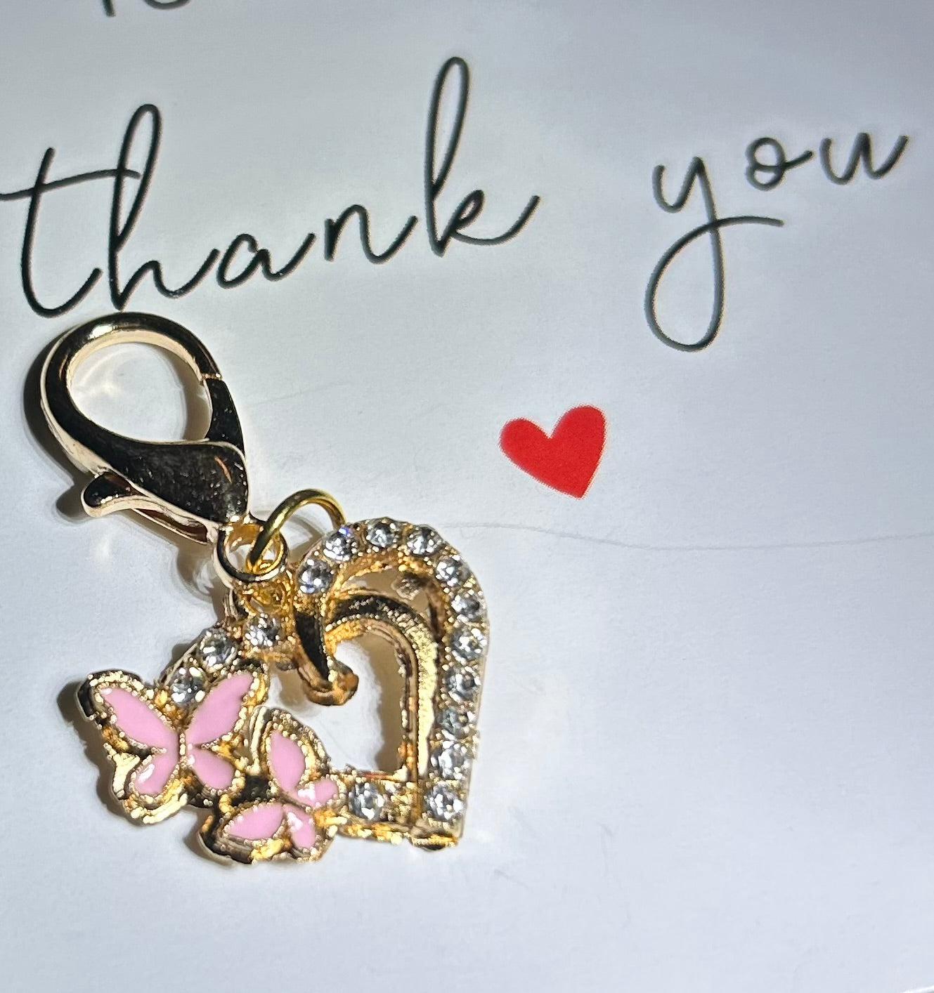 Butterfly Heart Charm