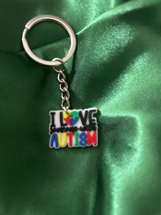 Love someone with autism Keychain