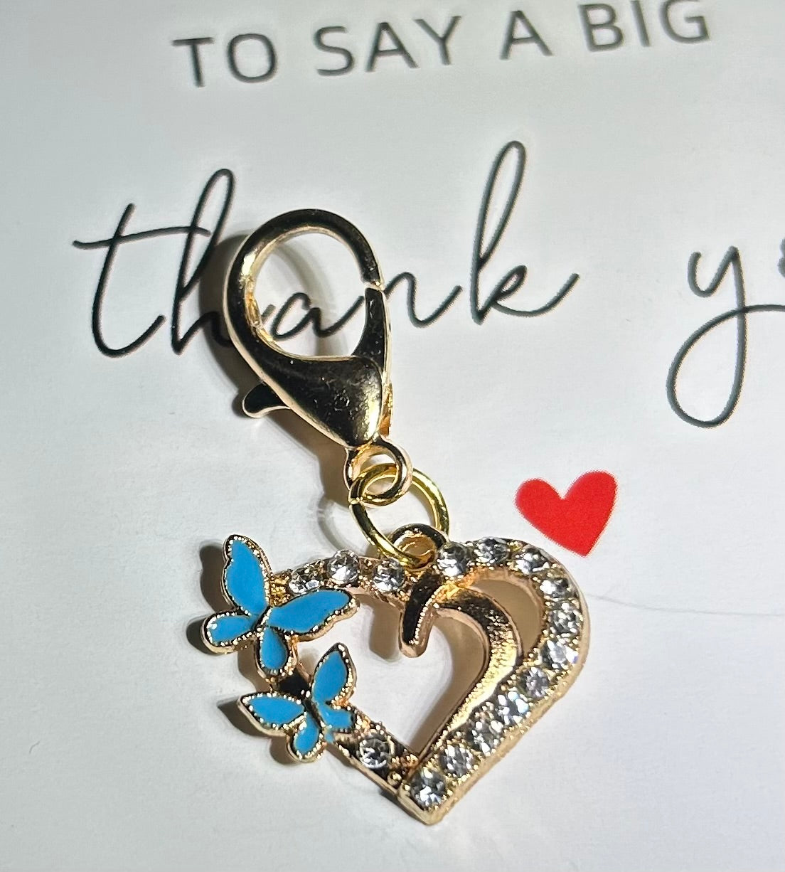 Butterfly Heart Charm