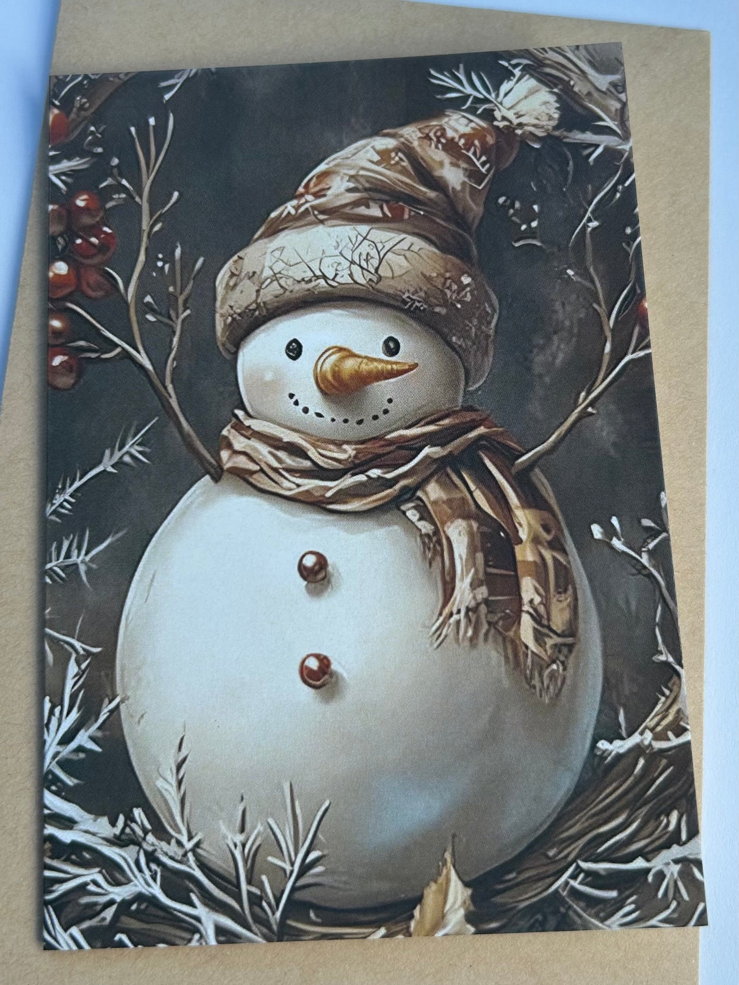 Vintage Christmas Snowman Cards