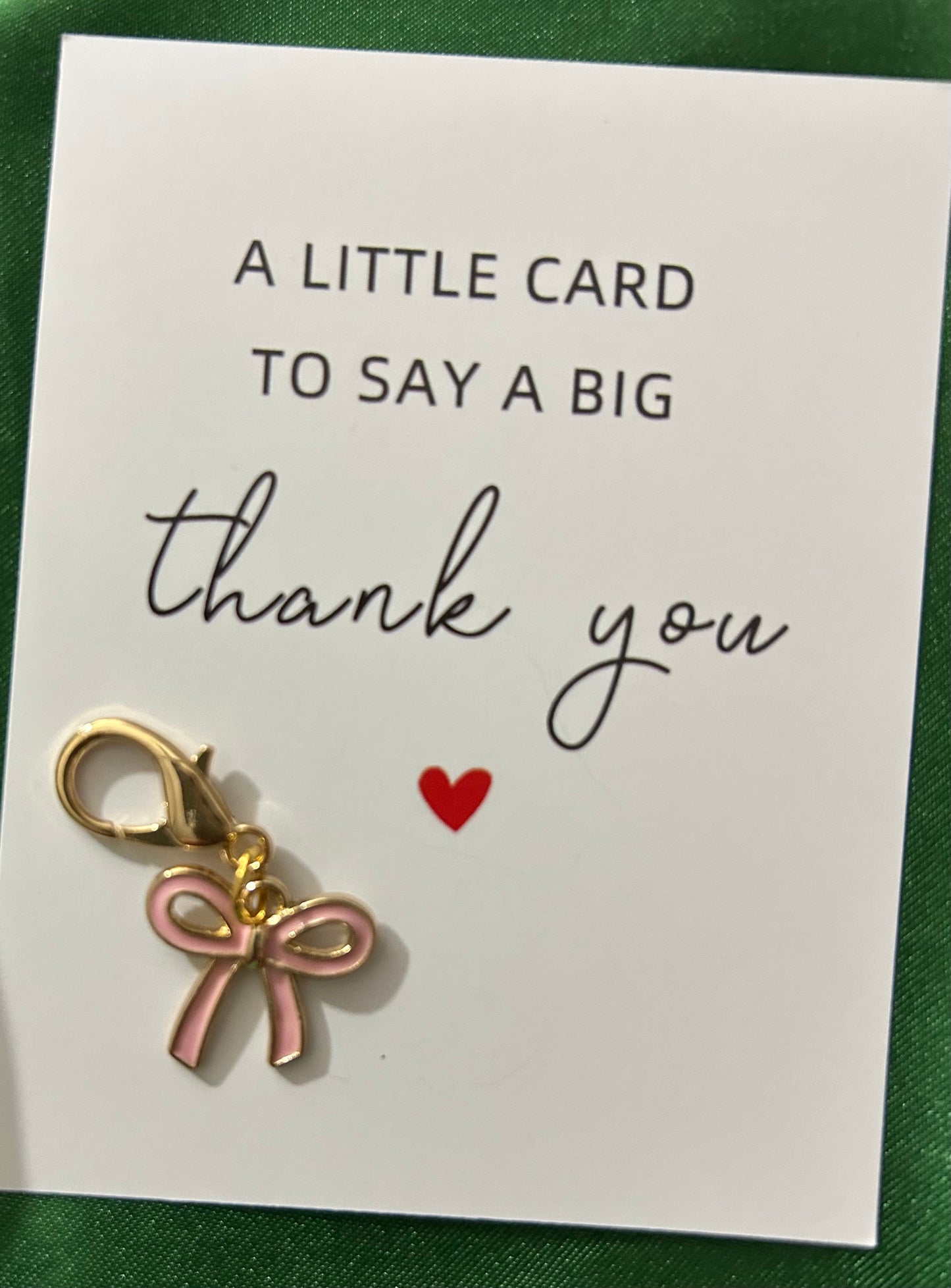 Pink Bow Charm