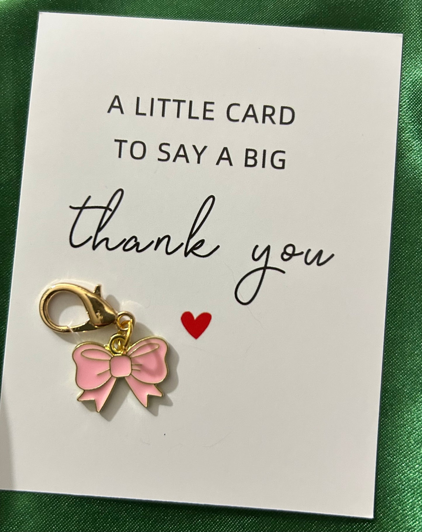 Pink Bow Charm