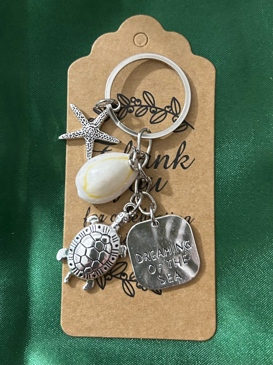 Sea Turtle/Starfish Keychain