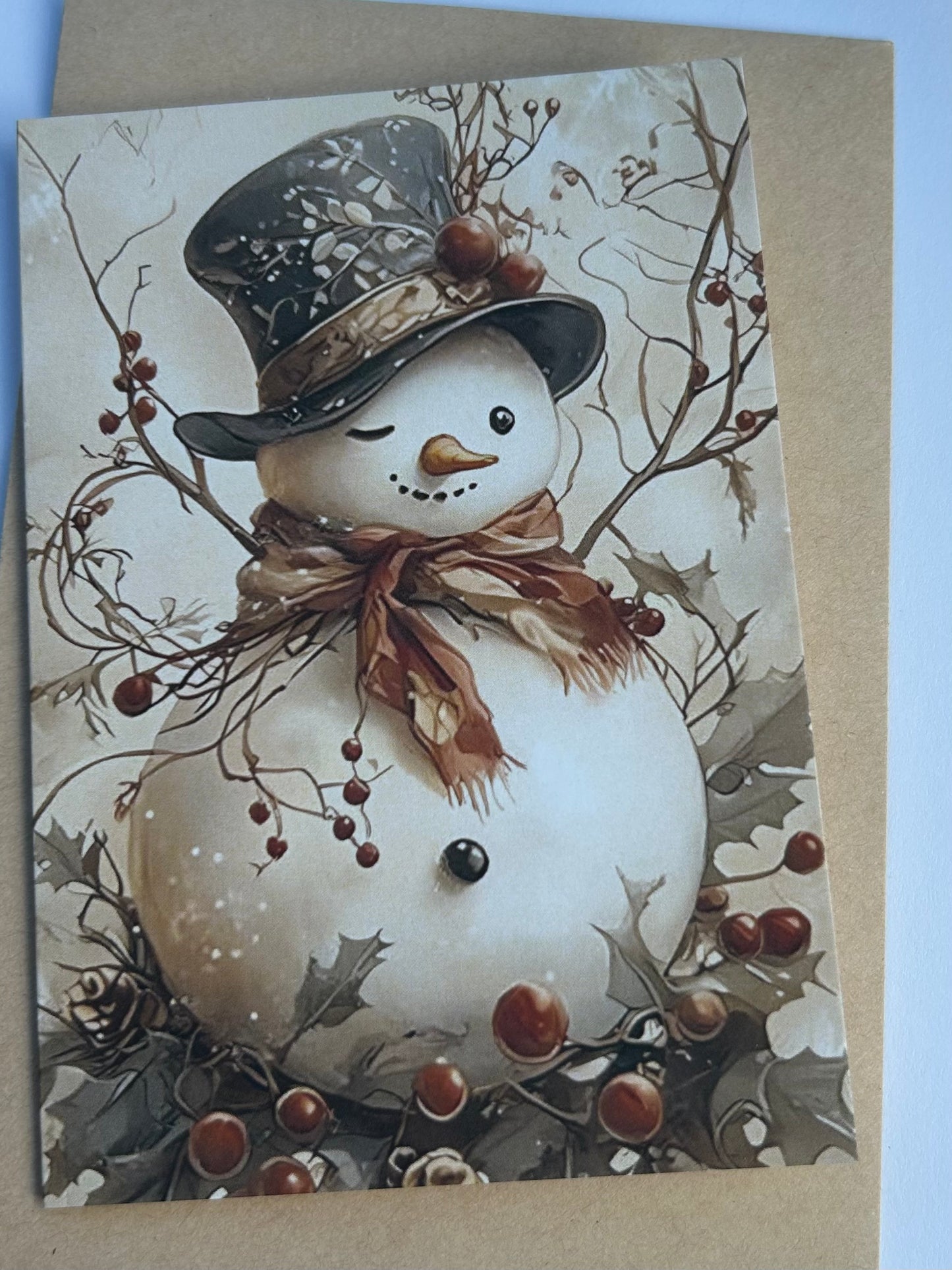 Vintage Christmas Snowman Cards