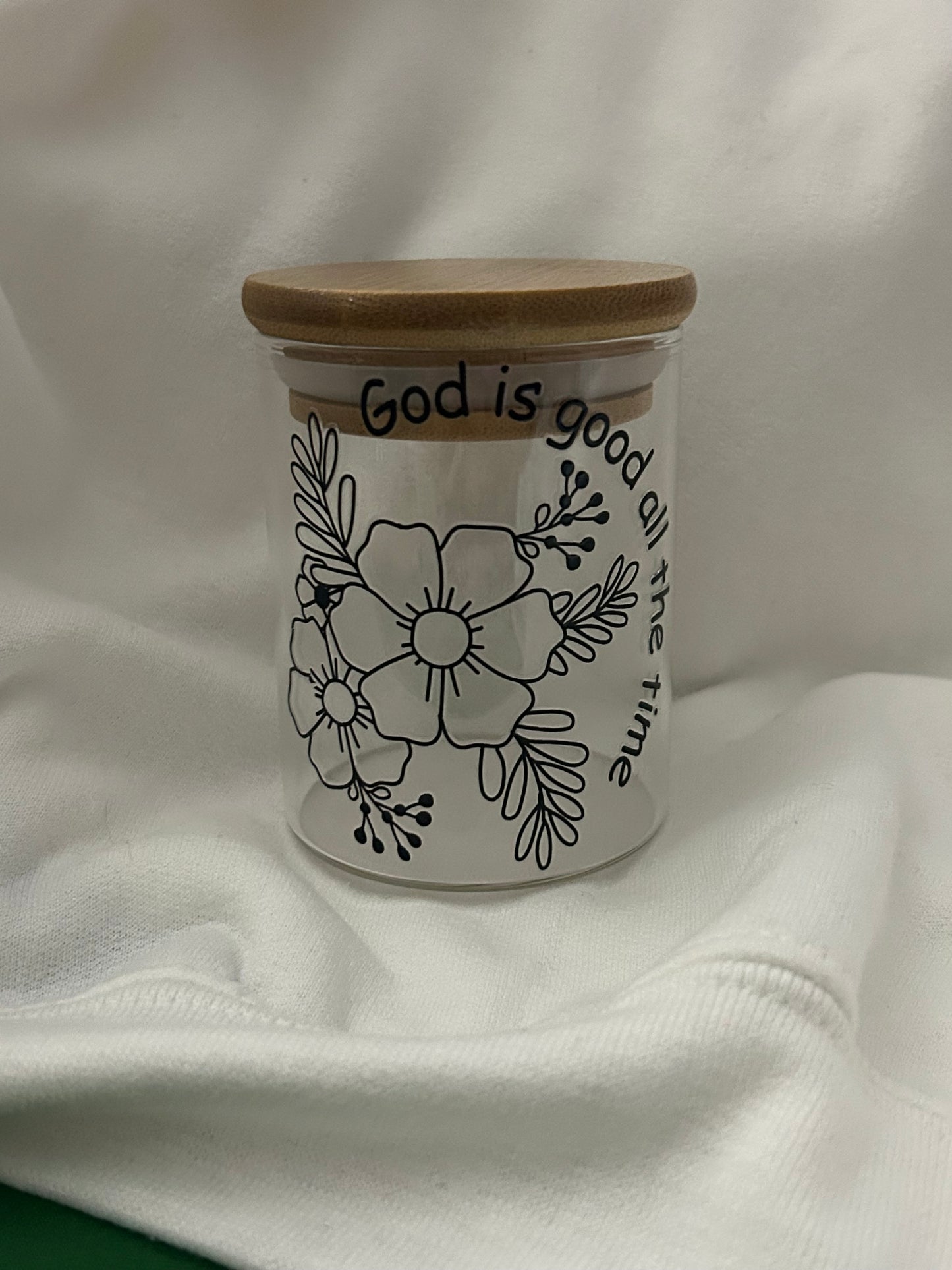 Beautiful 6oz Glass Jar