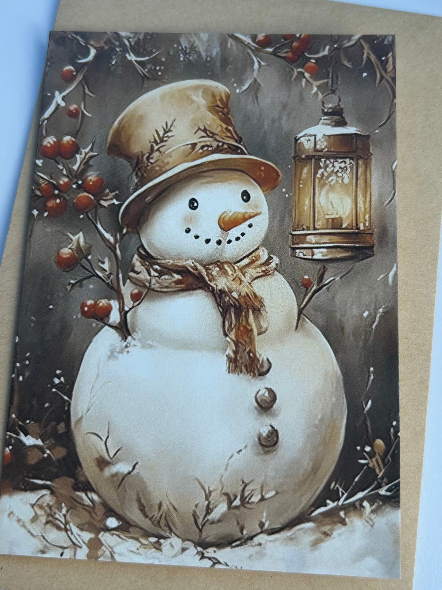 Vintage Christmas Snowman Cards