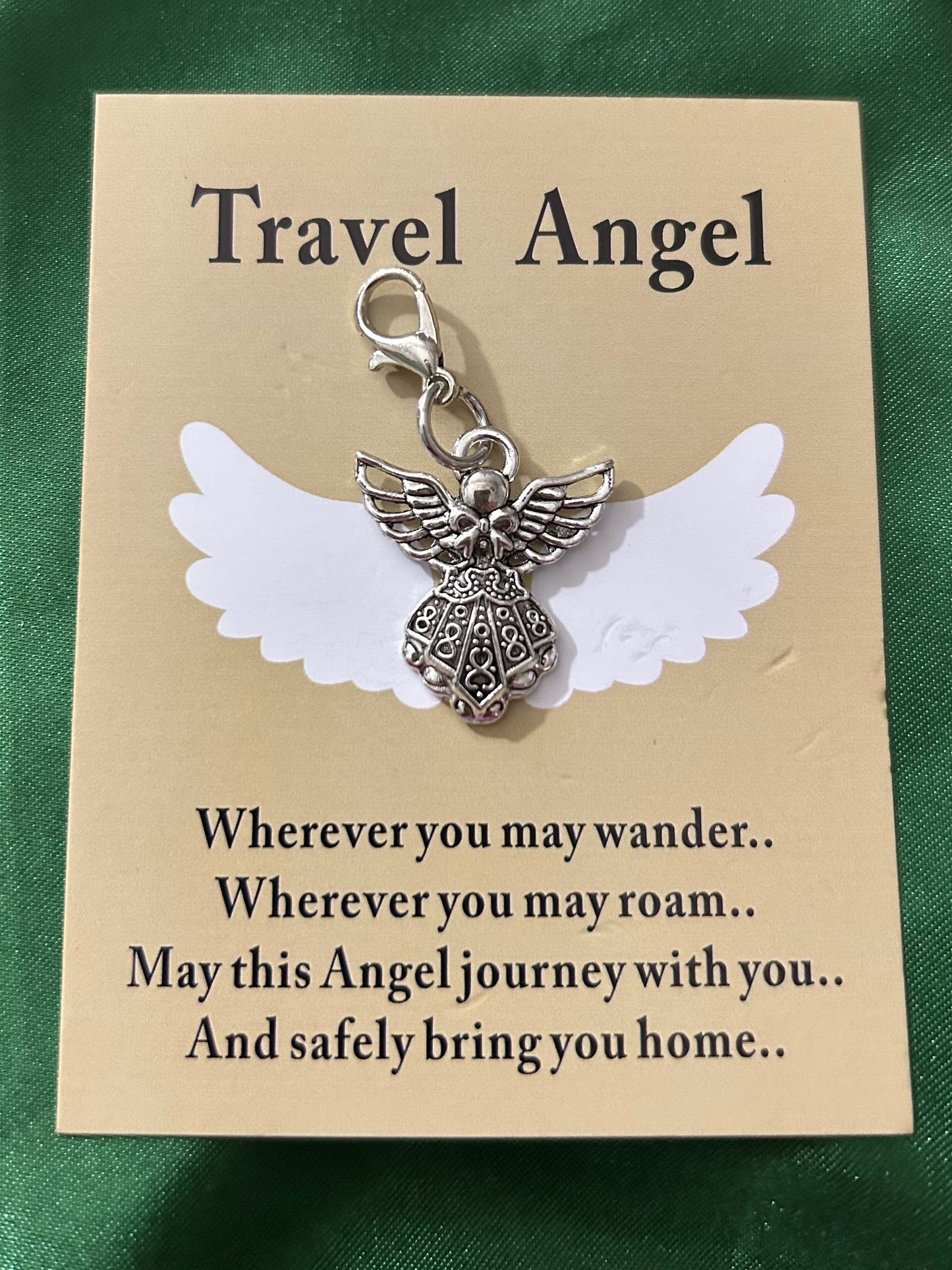 Vintage Travel Angel Charm