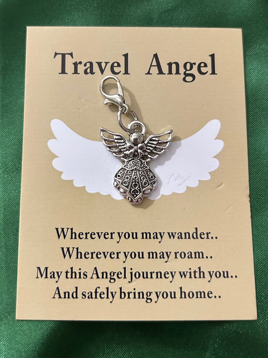 Vintage Travel Angel Charm