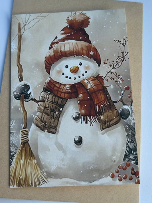 Vintage Christmas Snowman Cards
