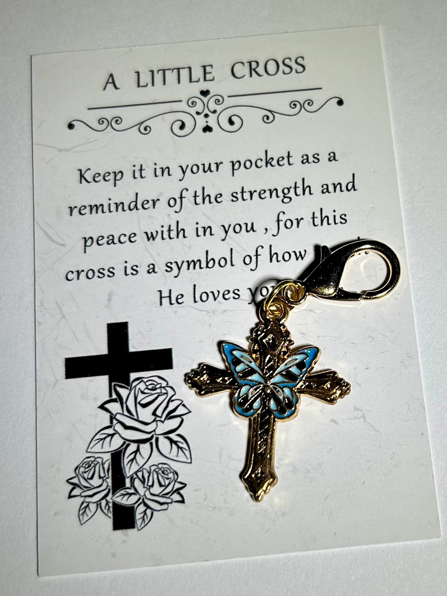 Butterfly/Cross Charm