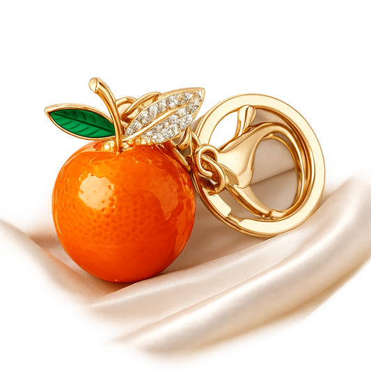 Orange Bag Charm Keychain