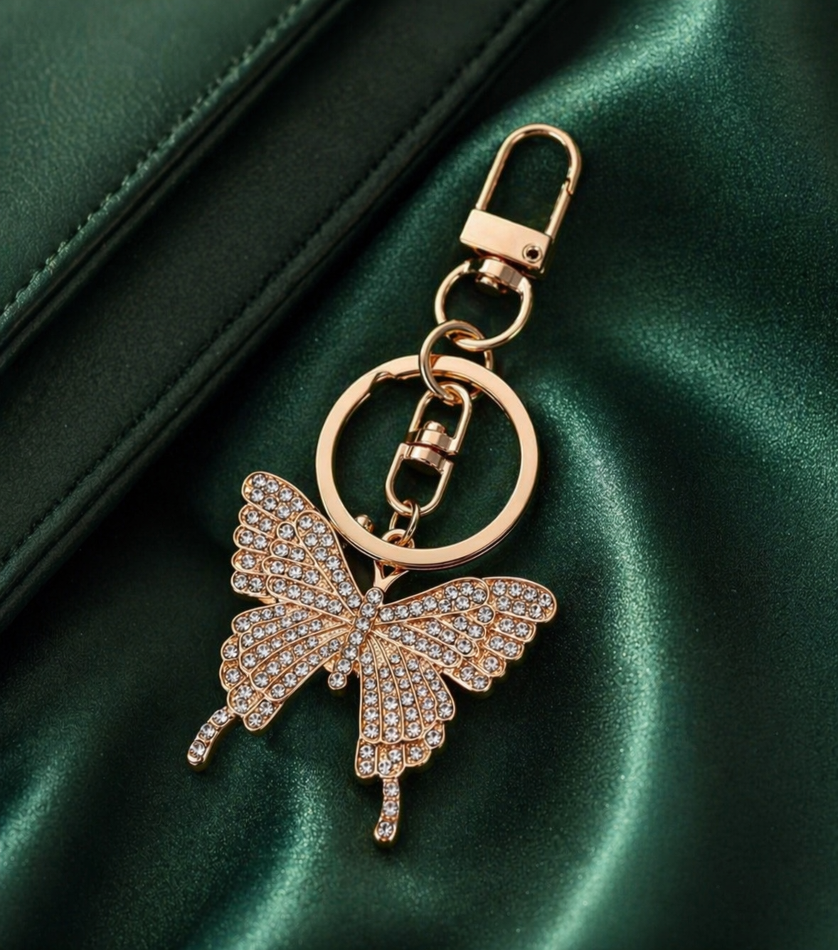 Golden Butterfly Keychain